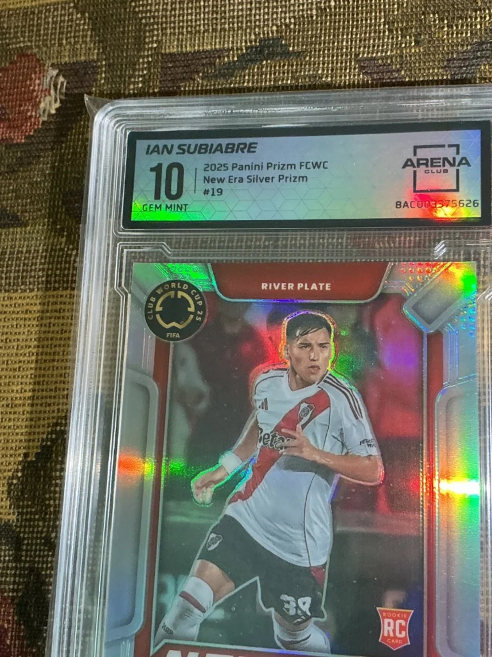2025 Panini Prizm FIFA Club World Cup Silver Ian Subiabre New Era #19 Arena 10